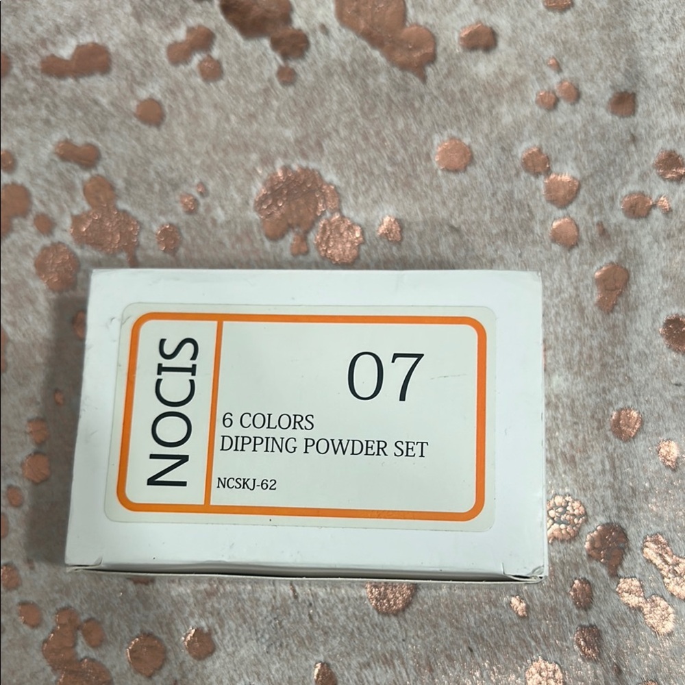 6 Colors Dipping Powder Set - Orange and White